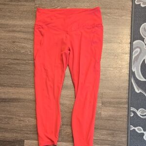 Vibrant Coral Leggings